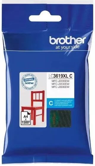 Картридж Brother LC-3619XLC (LC3619XLC) оригинальный для Brother MFC-J3530/ MFC-J3930, голубой, 1500 стр.