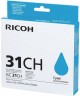Картридж Ricoh GC 31CH (405702) оригинальный для Ricoh Aficio GX e5550N/ e7700N, голубой, увеличенный, 4890 стр.