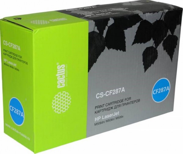 Картридж Cactus CF287A (CS-CF287A) для принтеров HP LaserJet M506dn/ M506n/ M506x черный 9000 страниц