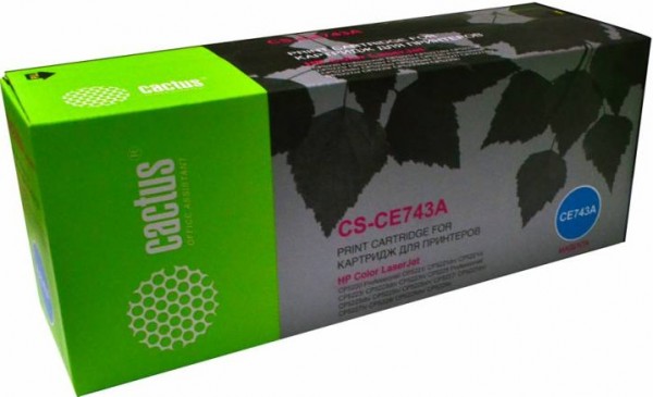 Cactus CE743A Картридж (CS-CE743AR) для принтеров HP Color LaserJet CP5220 Professional CP5221 Magenta, 7 300 стр.