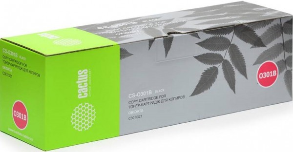 44973544 Картридж Cactus CS-O301BK для Oki C301/321 черный (2 200 стр.)