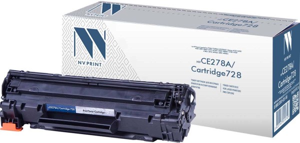 Картридж NV Print CE278A/ Canon728 для принтеров HP LaserJet Pro P1566/ M1536dnf/ P1606dn/ Canon MF4580/ 4570/ 4550/ 4450/ 4430/ 4410 (2100k)