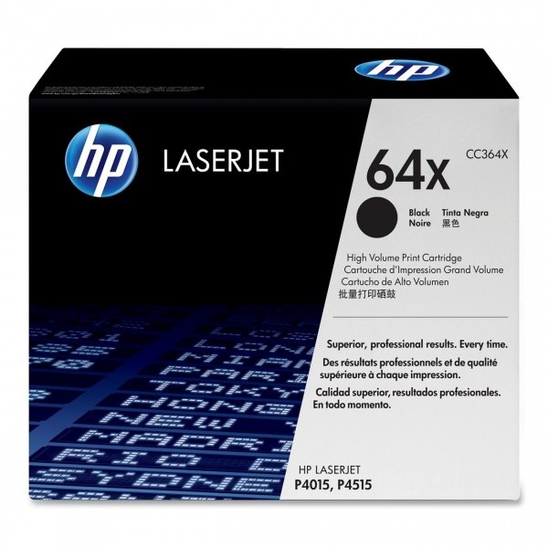 Картридж HP CC364X (64X) оригинальный для принтера HP LaserJet P4015/ P4015n/ P4015tn/ P4515/ P4515dn/ P4515n/ P4515tn/ P4515x/ P4515xm black, 24000 страниц