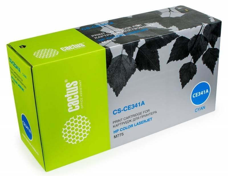Картридж Cactus CE341A (CS-CE341A) для HP Color LaserJet M775, голубой, 16 000 стр.