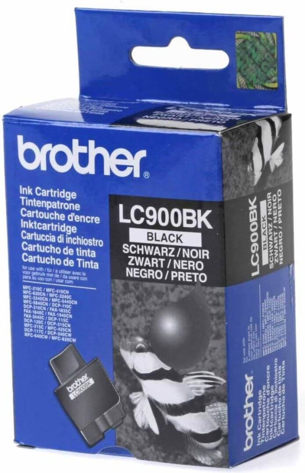 Картридж Brother LC-900Bk (LC900Bk) оригинальный для Brother DCP-110C/ 115C/ 120C, MFC-210C/215C, FAX-1840C/ 1940C, чёрный, 500 стр.