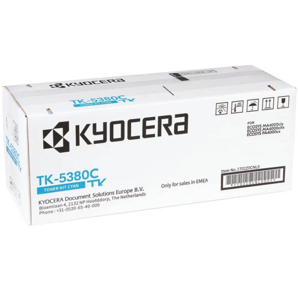 Картридж Kyocera TK-5380C (1T02Z0CNL0) оригинальный для Kyocera ECOSYS PA4000cx/ MA4000cix/ MA4000cifx, голубой, 10000 стр.
