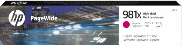 Картридж HP L0R10A (№981X) оригинальный для HP PageWide Enterprise Color 556dn/ 556xh/ 586dn/ 586f/ 586z, пурпурный, 10000 стр.