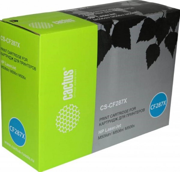 Картридж Cactus CF287X (CS-CF287X) для принтеров HP LaserJet M506dn/ M506n/ M506x черный 18000 страниц