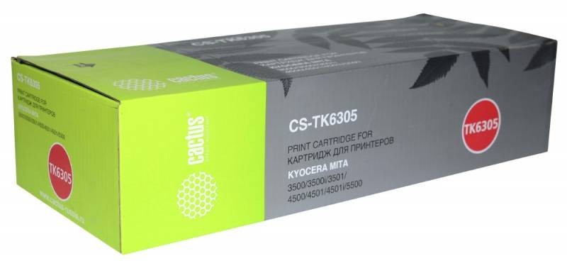 Картридж лазерный Cactus TK-6305 (CS-TK6305) черный (35000стр.) для Kyocera Mita TASKalfa 3500/3501/4500/4501/5500/5501/3500i/3501i/4500i/4501i/5500i/5501i