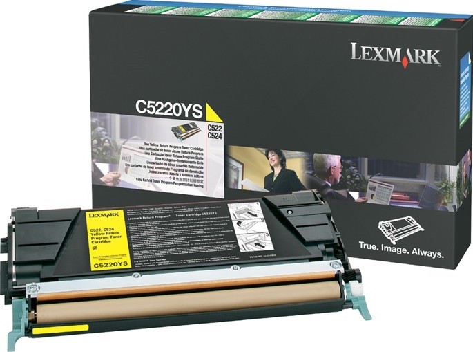 Картридж Lexmark C5220YS оригинальный для Lexmark C520/ C522/ C524/ C530/ C532/ C534, Return Program, yellow, 3000 стр.