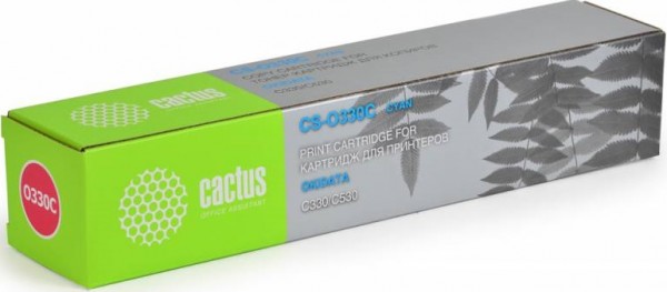 Картридж Cactus 44469716 (CS-O330C) для Oki C330/C530 голубой (3 000 стр.)