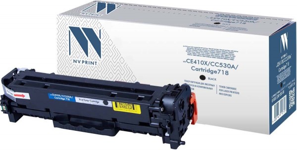 Картридж NV Print CE410X/ CC530A/ Canon 718 Black для принтеров HP LaserJet Color M351a/ M375nw/ M451dn/ M451dw/ M451nw/ M475dn/ M475dw/ CP2025/ CP2025dn/ CP2025n/ MFP-CM2320fx/ CM2320n/ Canon i-SENSYS LBP-7200Cdn/ 7210Cdn/ 7660Cdn/ 7680Cх/ MF8330Cdn/ 834
