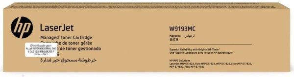 Картридж HP W9193MC оригинальный для HP Color LaserJet E77422/ E77822/ E77825/ E77830, magenta, 28000 страниц