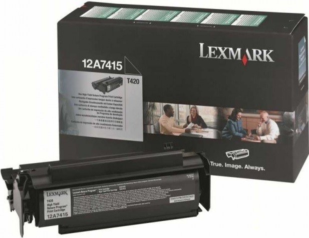 Картридж Lexmark 12A7415 оригинальный для Lexmark Optra T420, Return Program, black, увеличенный, 10000 стр.