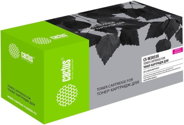 Картридж лазерный Cactus CS-W2033X для принтеров HP Color LaserJet M454/ MFP M479 пурпурный 6000 стр.