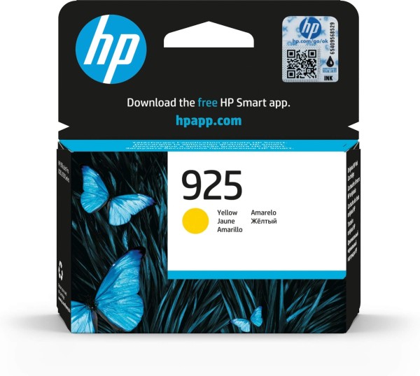 Картридж HP №925 (4K0V8PE) Yellow оригинальный для HP OfficeJet Pro 8123/ 8128/ 8134 All-in-One Printer, жёлтый, 400 страниц