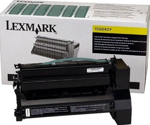 Картридж Lexmark 15G042Y оригинальный для Lexmark C752/ C762/ X752/ X762, Return Program, yellow, увеличенный, 15000 стр.