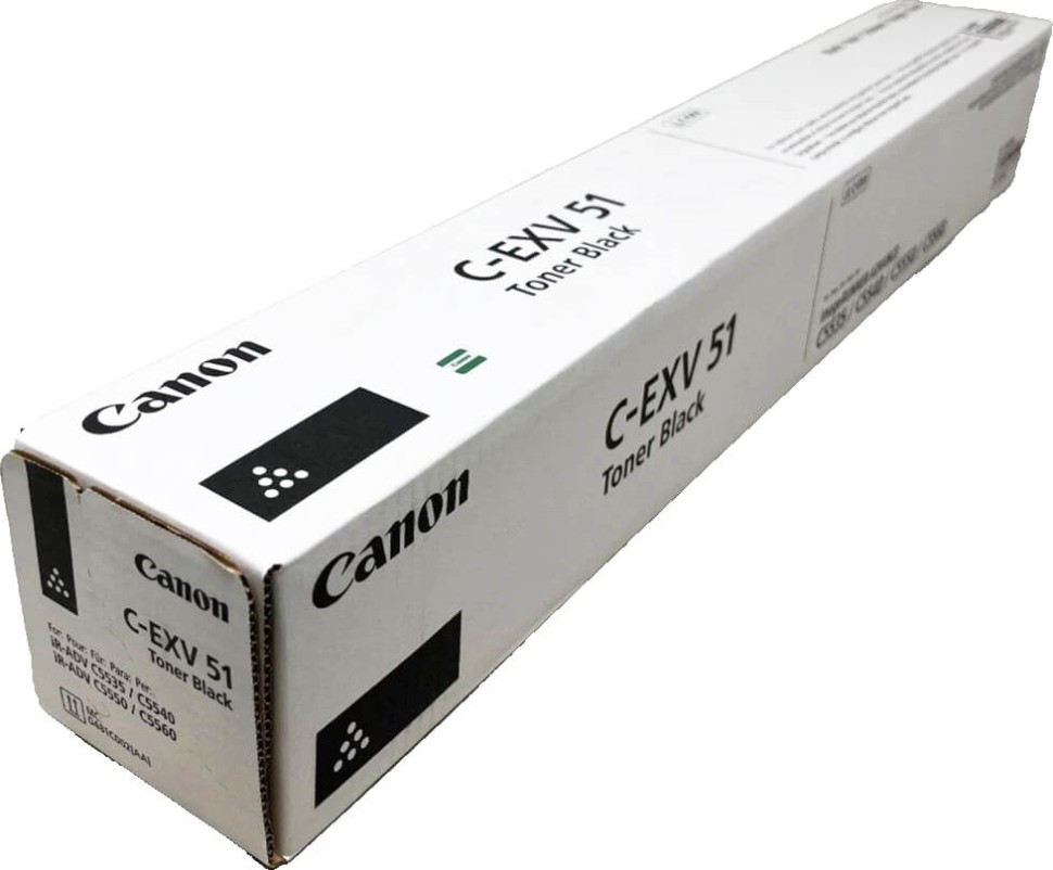Картридж Canon C-EXV51Bk 0481C002 Black оригинальный для Canon iR ADV C5535/ iR ADV C5535i/ iR ADV C5540i/ iR ADV C5550i/ iR ADV C5560i, чёрный, 69 000 страниц