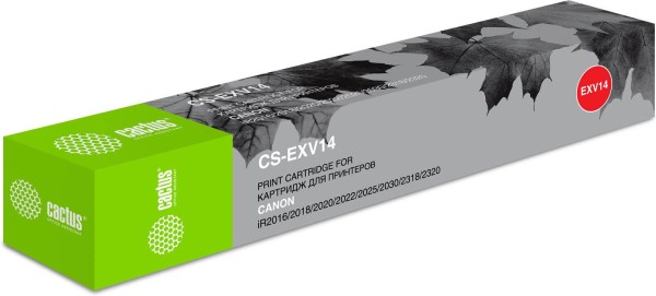 Картридж Cactus EXV14 (CS-EXV14) для принтеров Canon iR2016/ 2018/ 2020/ 2022/ 2025/ 2030/ 2318/ 2320 черный 8300 страниц