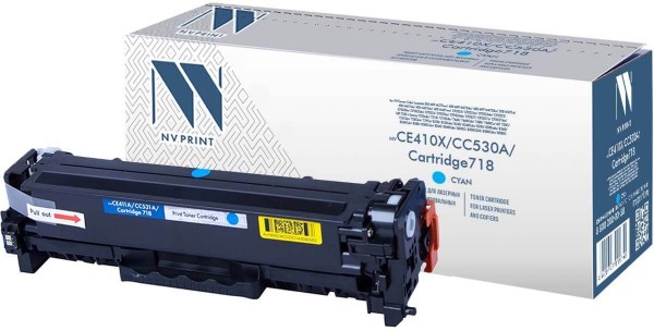 Картридж NV Print CE411A/ CC531A/ Canon 718 Cyan для принтеров HP LaserJet Color M351a/ M375nw/ M451dn/ M451dw/ M451nw/ M475dn/ M475dw/ CP2025/ CP2025dn/ CP2025n/ MFP-CM2320fx/ CM2320n/ Canon i-SENSYS LBP-7200Cdn/ 7210Cdn/ 7660Cdn/ 7680Cх/ MF8330Cdn/ 8340