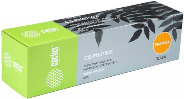 Картридж Cactus 106R01526 (CS-PH6700X) для принтеров Xerox Phaser 67000 чёрный (18 000 стр.)