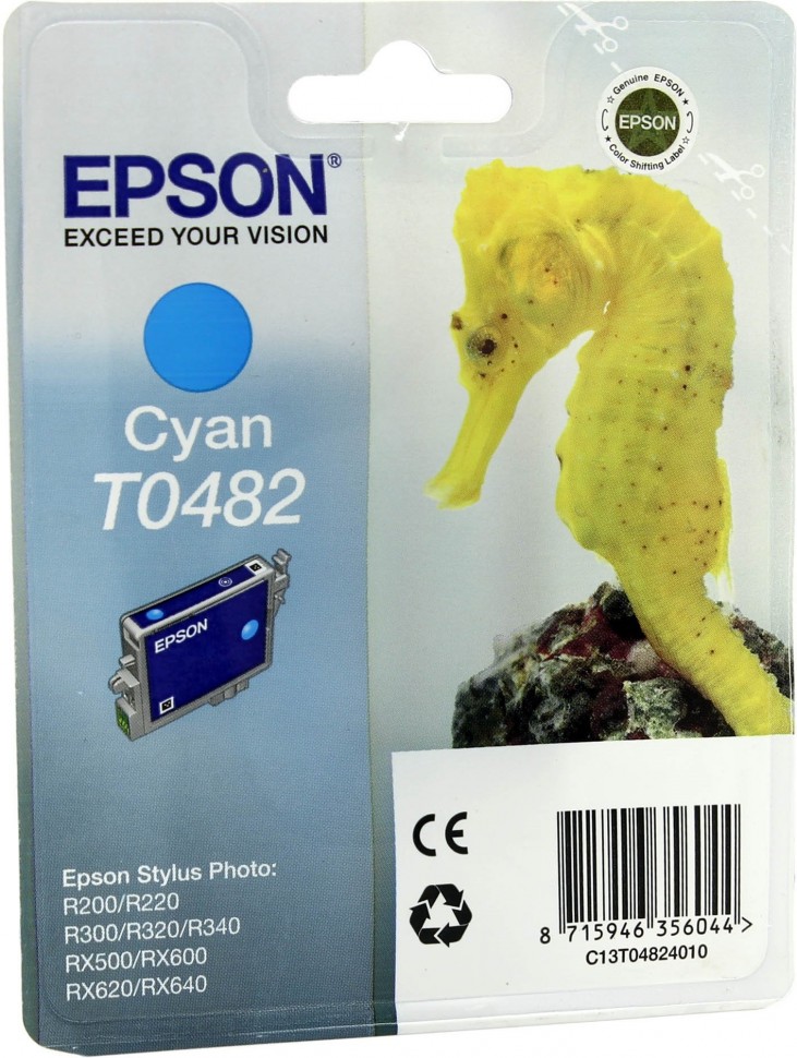 Картридж T0482 Epson ST R200/300/RX500 голуб ТЕХН (8903) C13T04824010