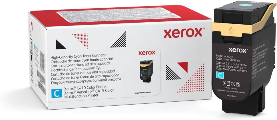 Картридж Xerox 006R04765 оригинальный для Xerox C410, VersaLink C415, голубой, увеличенный, 7000 стр.
