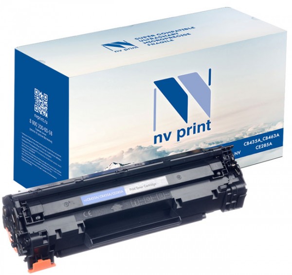 Картридж NV Print CB435A/ 436A/ 285A для принтеров HP LJ P1505/ P1005/ P1006/ P1102/ P1120/ M1120, 2000 страниц