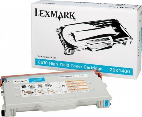 Картридж Lexmark 20K1400 оригинальный для Lexmark C510, cyan, увеличенный, 6600 стр.