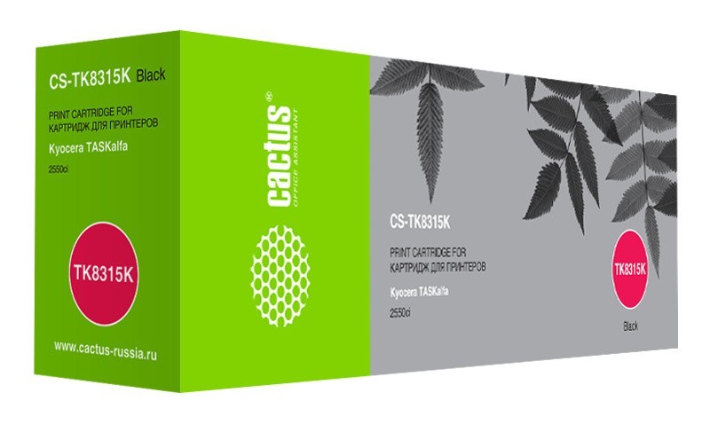 Картридж лазерный Cactus CS-TK8315K черный (12000стр.) для Kyocera FS-Taskalfa-2550CI