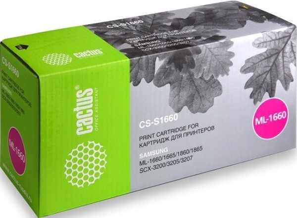 MLT-D104S Картридж Cactus CS-S1660S для принтеров Samsung ML-1660/1665/SCX-3205/3207 черный (1 500 стр.)