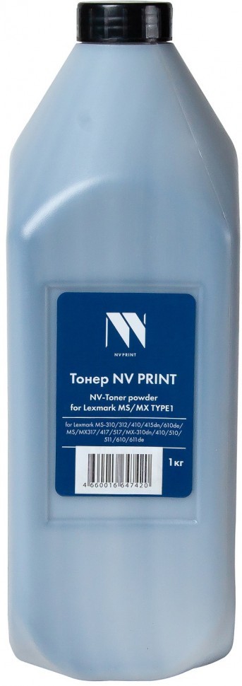 Тонер NV Print NV-LX-TYPE1-1KG для принтеров Lexmark MS/MX TYPE1, 1кг