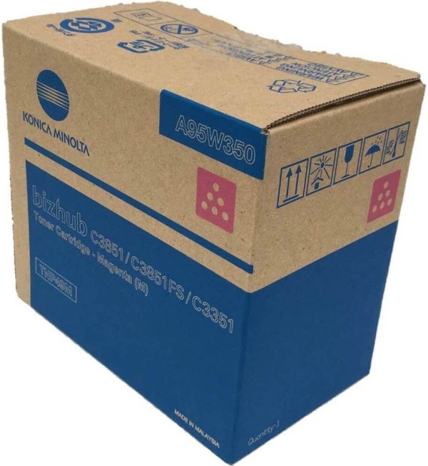 Картридж Konica-Minolta TNP-49M (A95W350) Magenta оригинальный для Konica-Minolta bizhub C3351/ C3851/ C3851FS, пурпурный, 12000 стр.