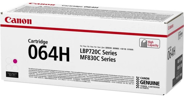 Картридж Canon 064HM 4934C001 оригинальный для Canon i-SENSYS LBP720/ MF830 Series, пурпурный, увеличенный, 10400 стр.