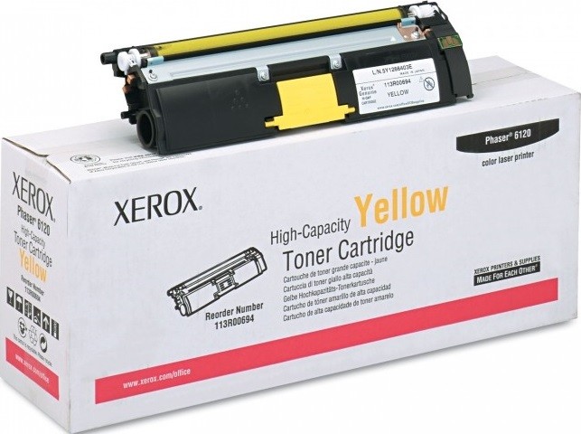 Картридж Xerox 113R00694 оригинальный для Xerox Phaser 6120/ 6115 MFP, yellow, увеличенный, (4500 страниц)