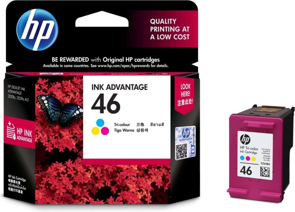 Картридж оригинальный HP 46 (CZ638AE) для DJ2520/2020, цветной 