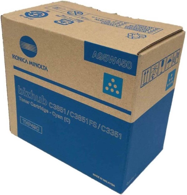 Картридж Konica-Minolta TNP-49C (A95W450) Cyan оригинальный для Konica-Minolta bizhub C3351/ C3851/ C3851FS, голубой, 12000 стр.