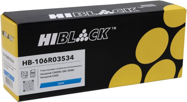 Тонер-картридж Hi-Black 106R03534 (HB-106R03534) Cyan для Xerox VersaLink C400/ C405, голубой, 8K
