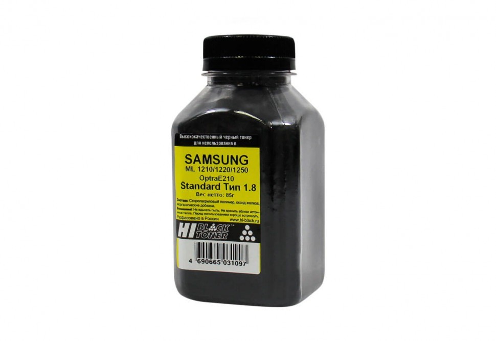 Тонер Hi-Black для Samsung ML-1210/ 1220/ 1250/ OptraE210, Standard, Тип 1.8, Black, 85 г, банка