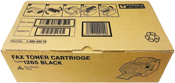 Картридж Ricoh Type 1265D (FTL1BLK/ 412638) оригинальный для Ricoh FAX 1120L/ 1160L/ MB-9208/ 9308, чёрный, 4300 стр.