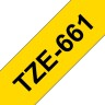 Картридж Brother TZE-661 (TZe661) оригинальный для Brother P-Touch, лента 36мм*8м, чёрный на жёлтом