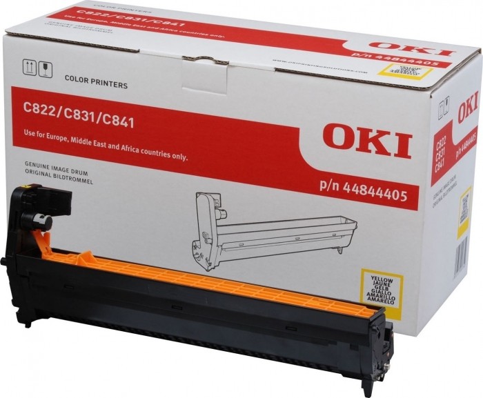 Фотобарабан OKI (44844405) оригинальный для принтера OKI C831/ C841/ C822, желтый, 30000 стр.