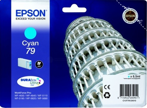 EPSON C13T79124010 Картридж 79 голубой для WF-5110DW/WF-5620DWF