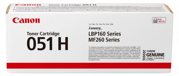 Картридж Canon 051HBk (2169C002) оригинальный для Canon i-SENSYS LBP162dw/ MF260, black, увеличенный, 4100 страниц