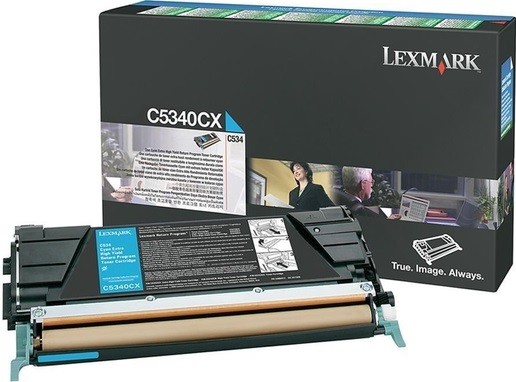 Картридж Lexmark C5340СX оригинальный для Lexmark C534, Return Program, cyan, увеличенный, 7000 стр.
