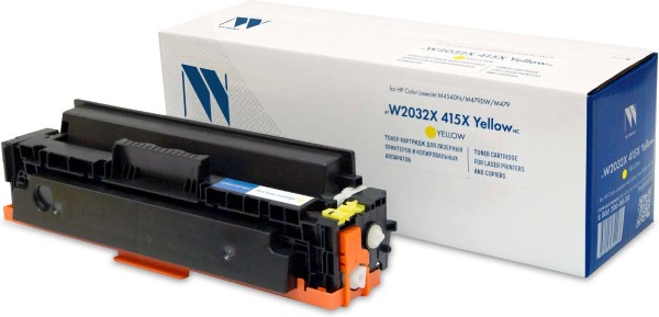 Картридж NV Print W2032X 415X Желтый (БЕЗ ЧИПА) (БЕЗ ГАРАНТИИ) для принтеров HP LaserJet Pro M454dn/ M454dw/ M479fdw/ M479fnw/ M479dw/ M479fdn, 6000 страниц