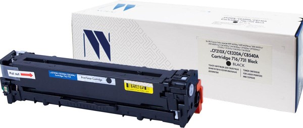 Картридж NV Print CF210X/ CE320A/ CB540A/ Canon 716/ 731 Black для принтеров HP LaserJet Color Pro M251n/ M251nw/ M276n/ M276nw/ CP1525n/ CP1525nw/ CM1415fn/ CM1415fnw/ CP1215/ CM1312/ CM1312nfi/ CP1215/ Canon i-SENSYS LBP5050/ LBP5050n/ MF8030Cn/ MF8040C