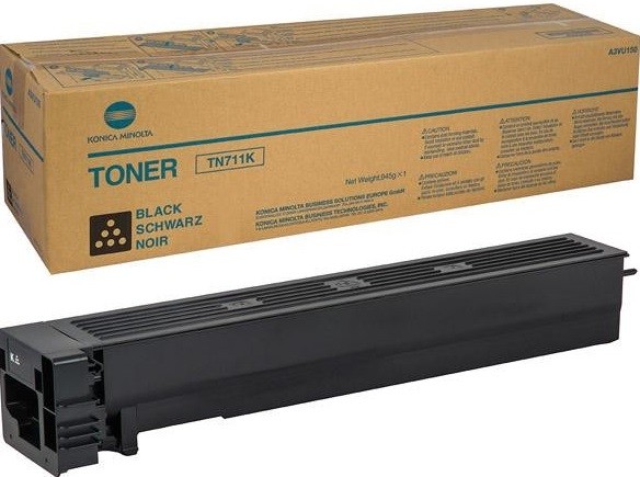 Картридж Konica-Minolta TN-711K (A3VU150) оригинальный для принтера Konica-Minolta bizhub С654/ C754, black, 47200 стр.