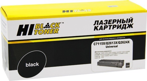 Картридж Hi-Black (HB-C7115X/ Q2613X/ Q2624X) для HP LJ 1200/ 1300/ 1150, Универсальный, 4K