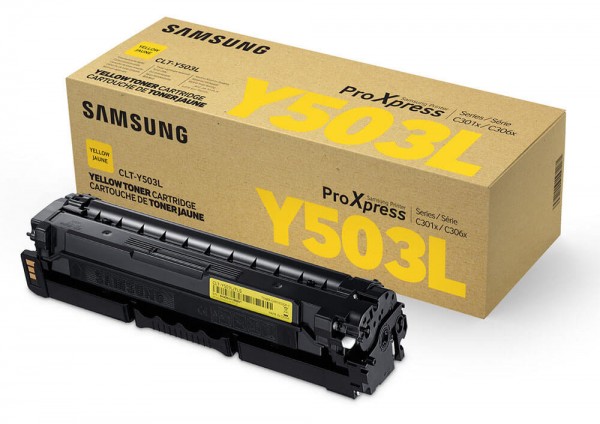 Картридж Samsung CLT-Y503L (SU493A) оригинальный для принтера Samsung CLT-C3010/ 3060 жёлтый, (5000 стр.)